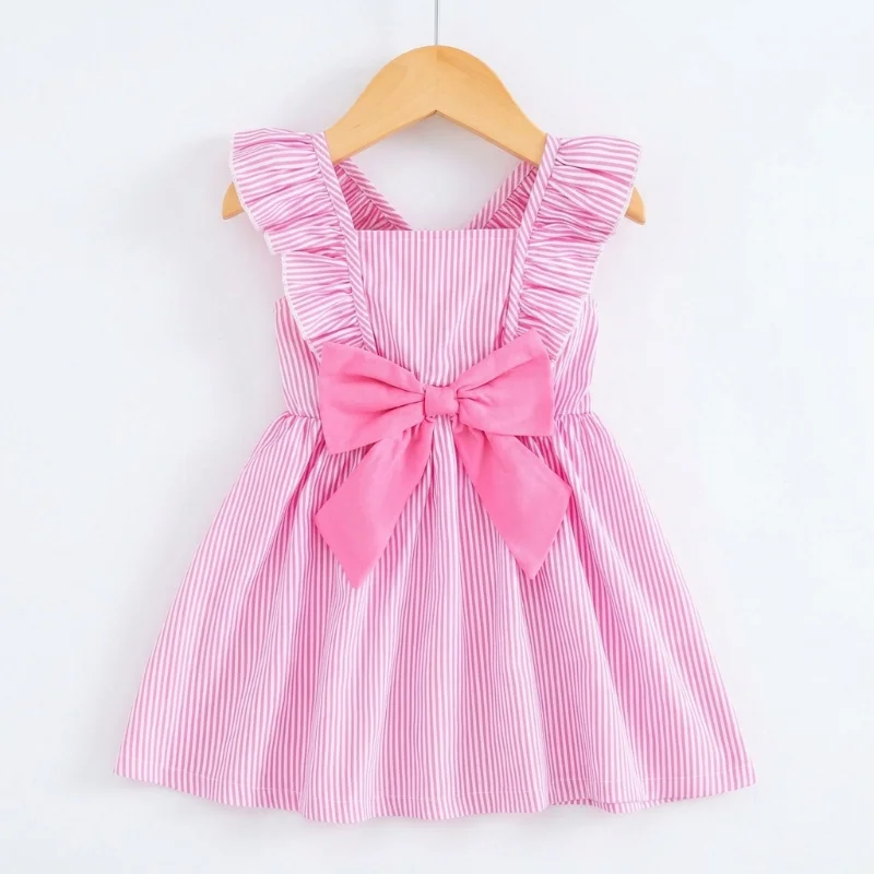 Vestido de Rayas con Lazo