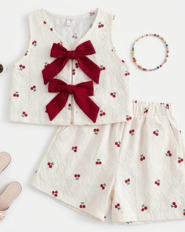 Conjunto de Short con detalles de Cerezas
