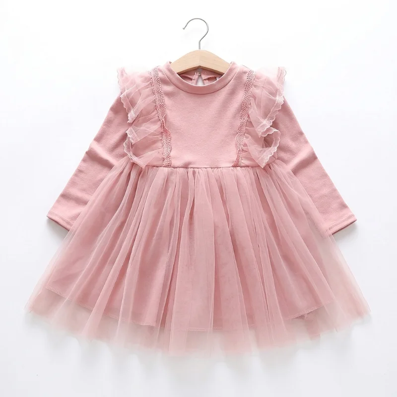 Vestido con Manga Unicolor