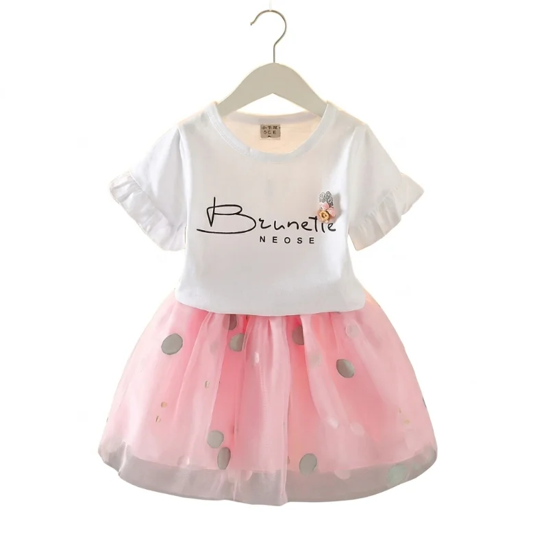 Conjunto de Blusa con Tutú con Detalles de Lunares