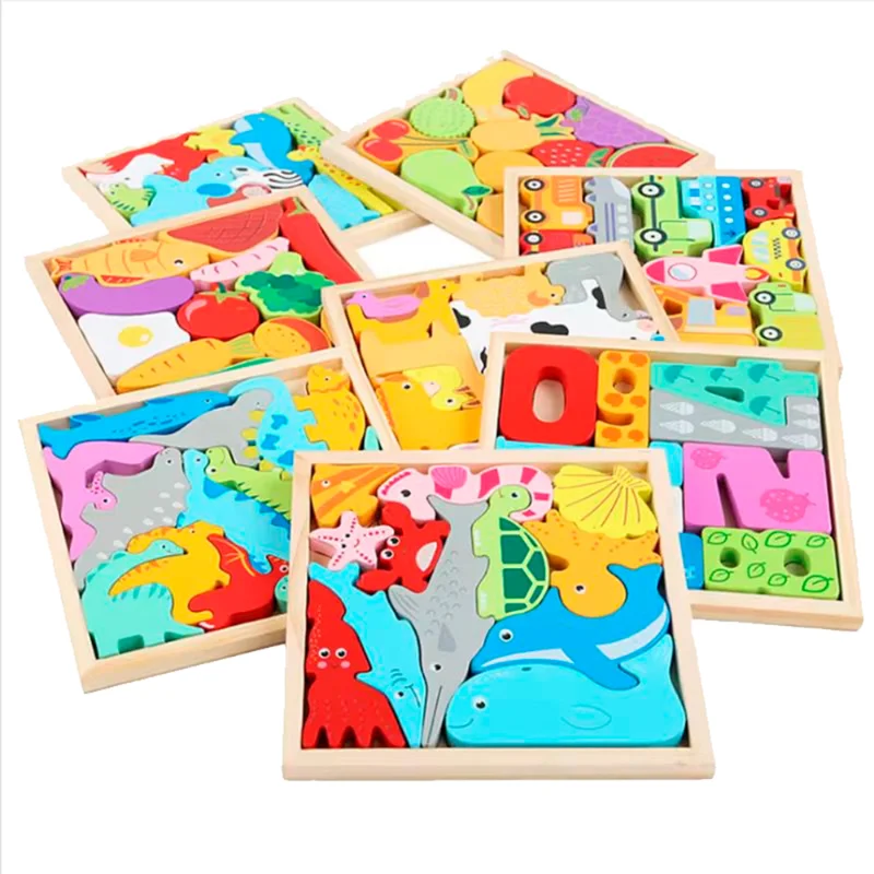 Rompecabeza infantil de madera 3D