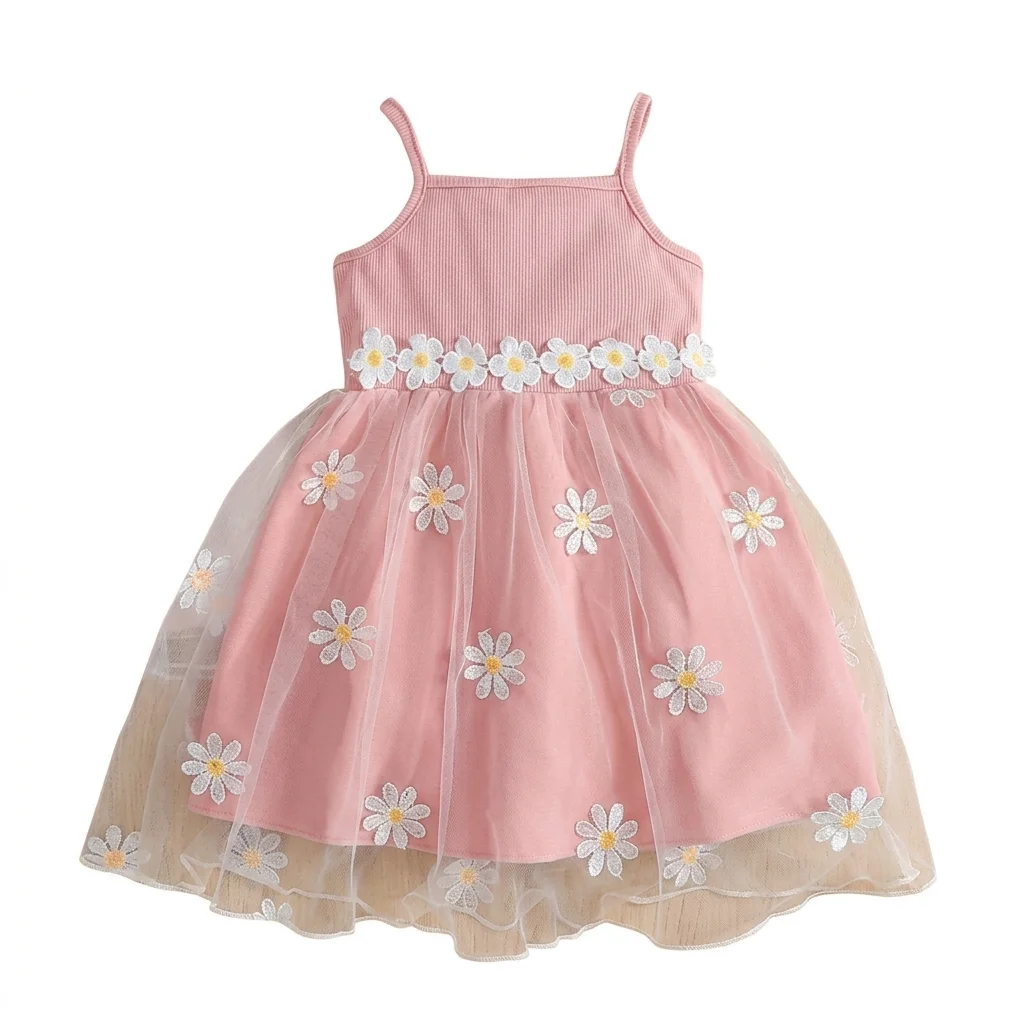 Vestido con Detalles de Margarita