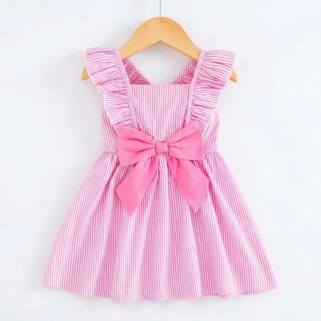 Vestido de Rayas con Lazo