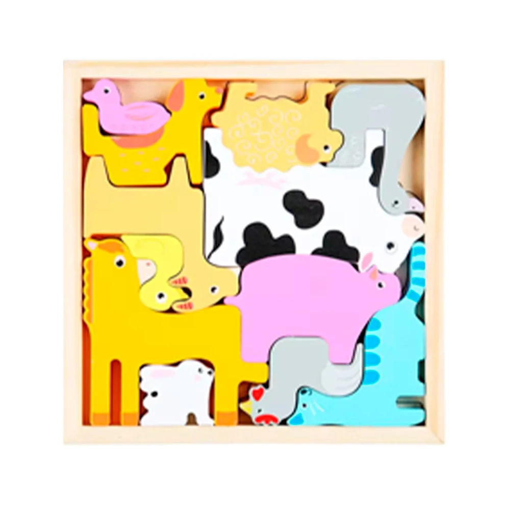 Rompecabeza infantil de madera 3D