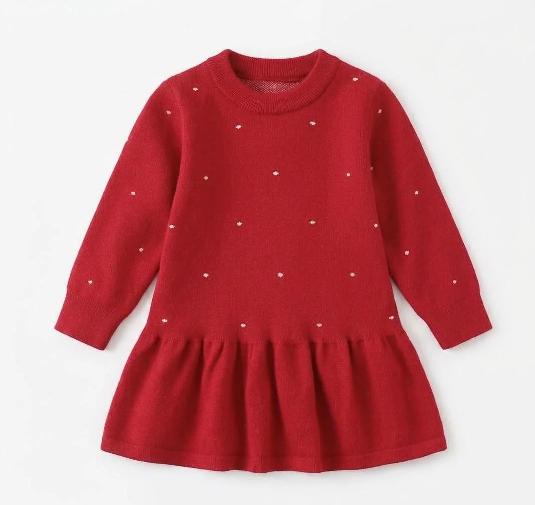 Vestido Rojo de Puntos